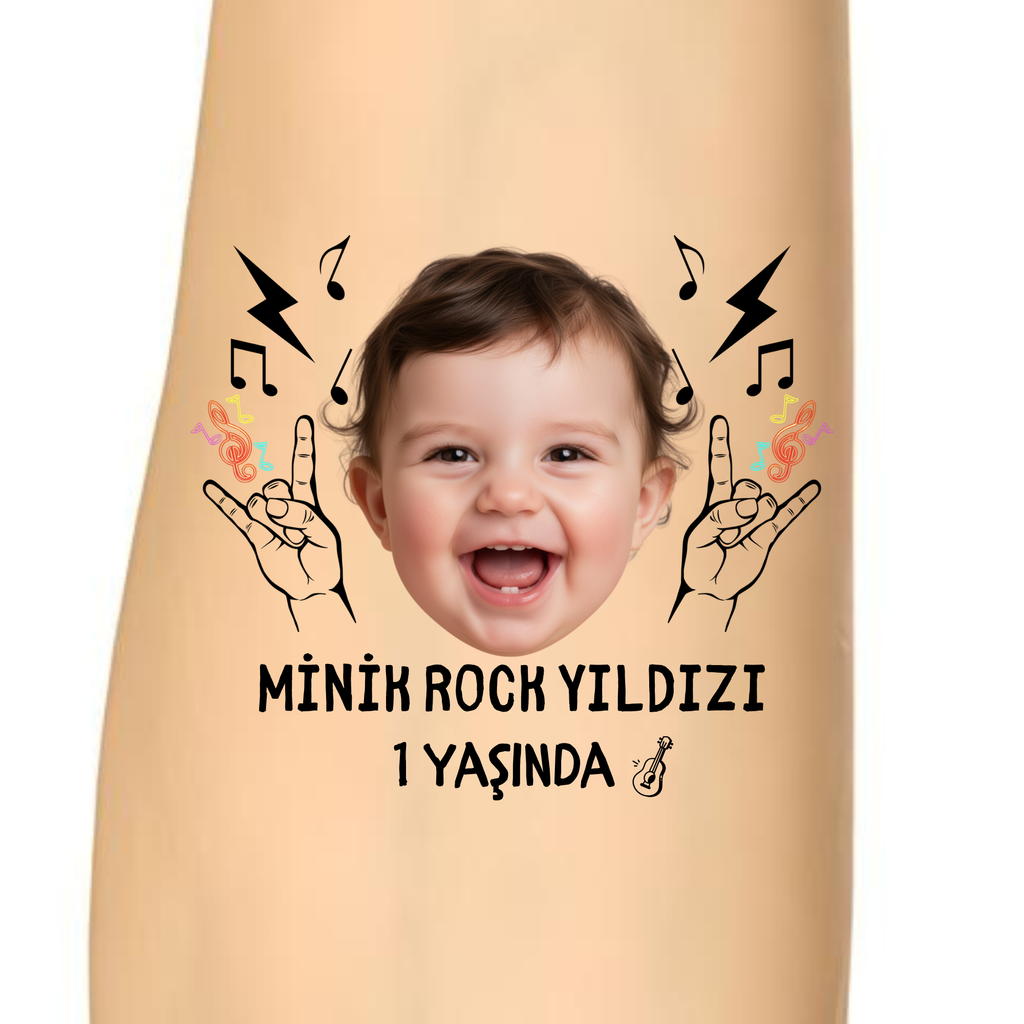 Kişiye Özel Çocuk Doğum Günü Geçici Dövmesi | Rock Konsepti