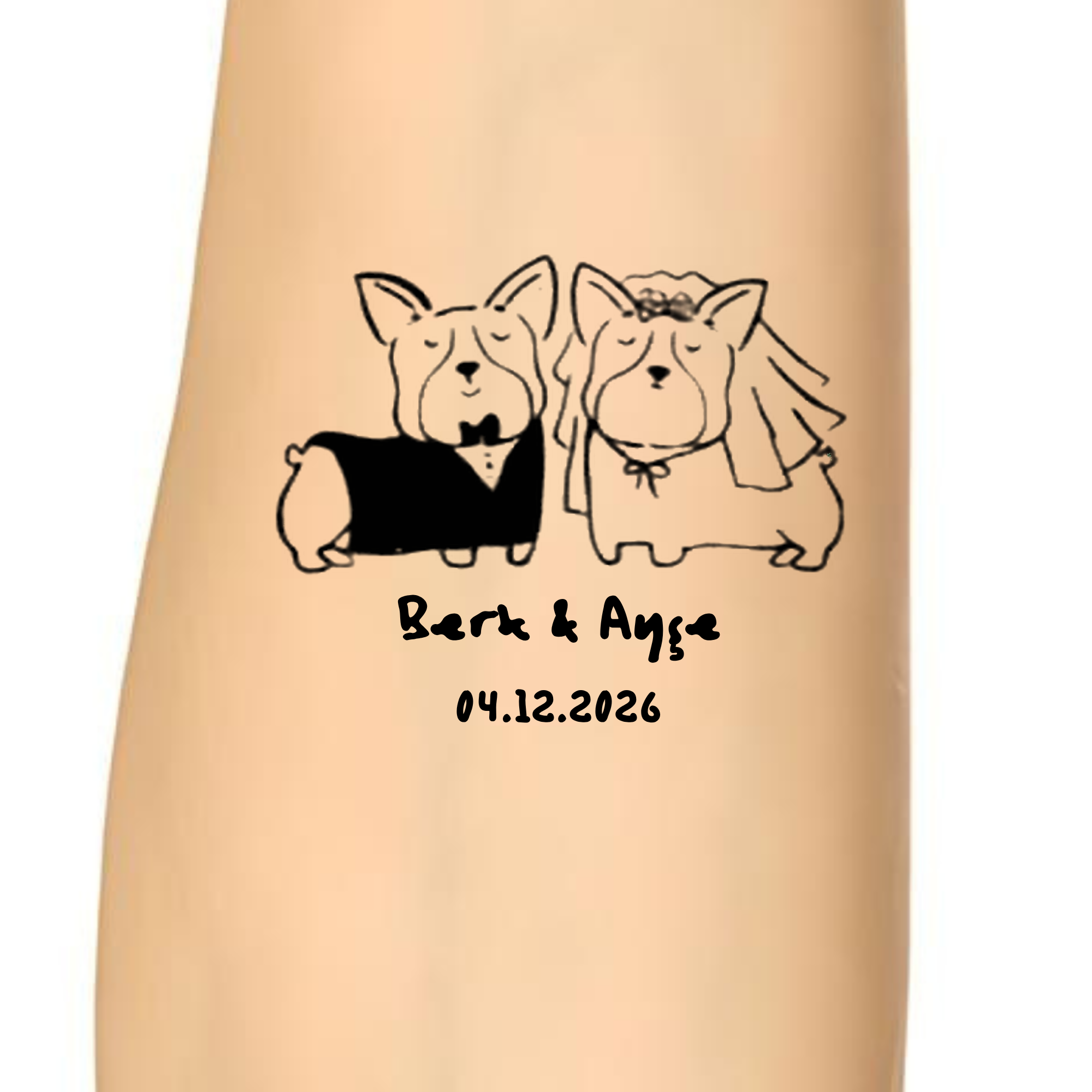 corgi-temali-dugun-gecici-dovmesi.png