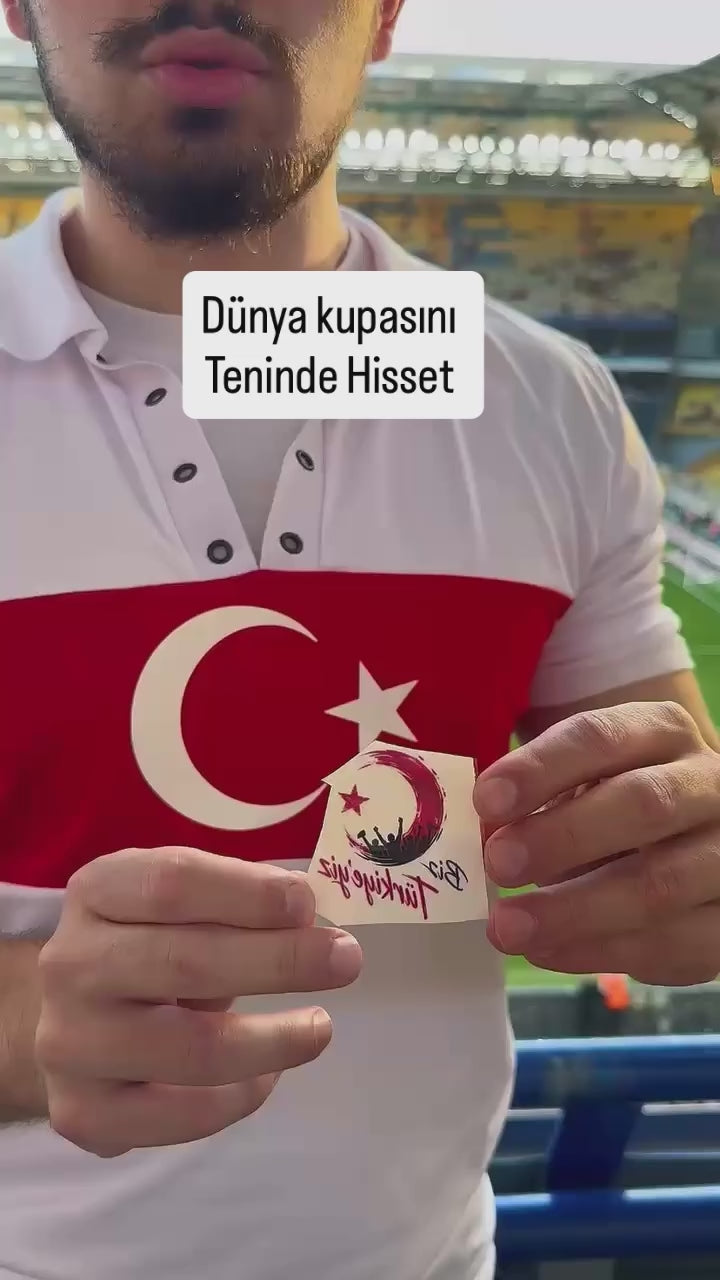Türkiye Milli Takımı Taraftar Dövmesi | Futbol Temalı Geçici Dövmeler